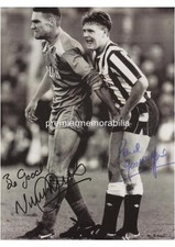 VINNIE JONES GRABBING PAUL GASCOIGNE GAZZA SIGNED PRE-PRINT EXCLUSIVE A4 PRINT