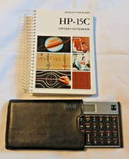 Vtg Hewlett Packard HP 15C Scientific Calculator w Case w Spiral Handbook  1985