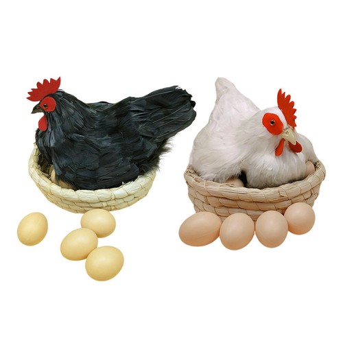Poule artificielle décorative