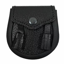 Nouveau Sporran En Cuir Noir