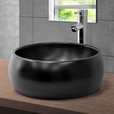 Lavabo en céramique noir mat