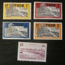 Lot 5 timbres Colonies Togo
