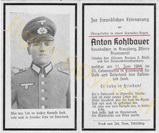 STERBEBILD  SOLDAT  ALLEMAND