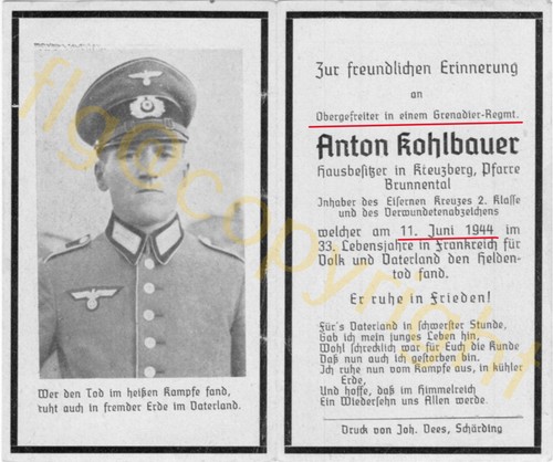 Sterbebild soldat allemand - sterbebild,