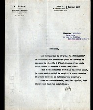 PARIS (VI°) MACONNERIE / CONSTRUCTIONS in reinforced concrete "A. PIRON" in 1927
