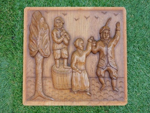 Plaque bois sculpte - en,