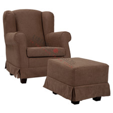 Fauteuil rembourré en tissu