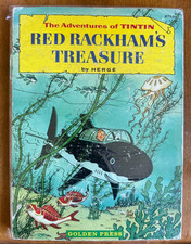 Hergé The Adventures of Tintin Red Rackham's Treasure 1st Golden Press 1959