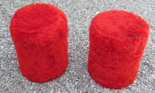 Paire poufs moumoute - paire, de