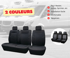 Renault Trafic Master Housse de Siege Couverture Couvre-Siege Tissu Noir 2+1