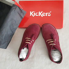 Kickers 1 paire de Chaussures Derbies Cuir Femme t.36 Rouge Bordeaux Neuves.