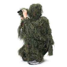 New Ghillie Suit Camo Woodland Camouflage Forest Hunting 3D 4-Piece + bag