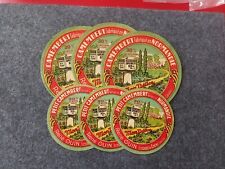 6 Étiquettes René OUIN Borne MICHELIN camembert LESSARD-LE-CHÊNE 14 Anciennes 