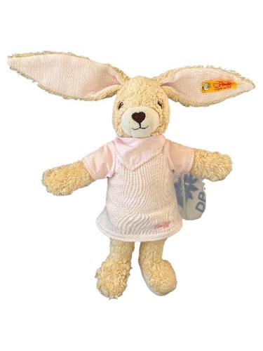 Steiff peluche lapin rose robe - lapin,