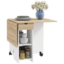 HOMCOM Table à manger pliante