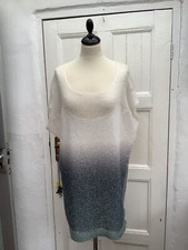 BNWOT RELISH ITALY MOHAIR BLEND  ECRU SLEEVELESS JUMPER TUNIC TANK GILET M