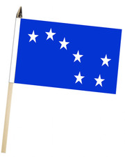 Grand drapeau à main bleu