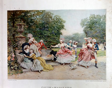 Scène galante - COLIN-MAILLARD d'après Lucius ROSSI - 44x30 cm - 1904's