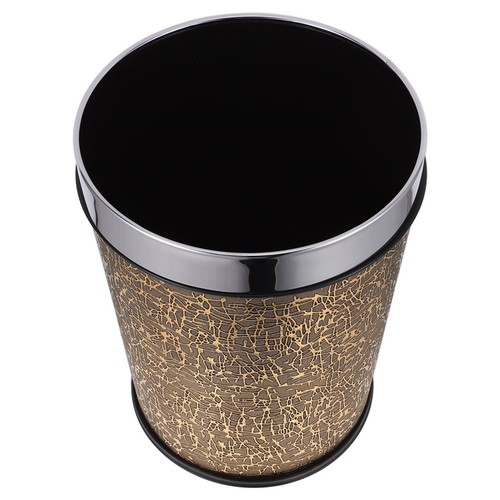 Poubelle ronde cuir pu - ronde,