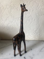 Sculpture Animale Girafe En Bois
