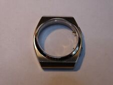 QUARTZ WATCH CASE 2 PUSHERS STAINLESS STEEL BRUSH