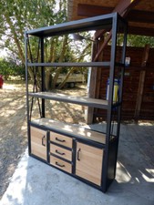  Etagère bibliothèque sur mesure 2 portes et 3 tiroirs