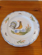 Belle assiette au coq faïence