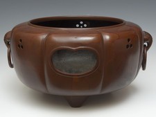 Ancien brasero en bronze