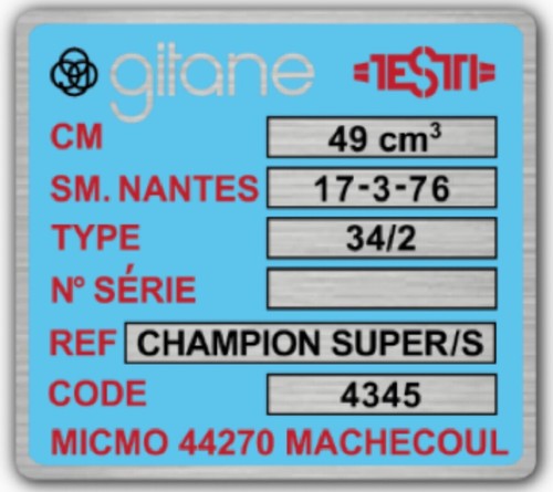 Autocollant gitane testi - autocollant,