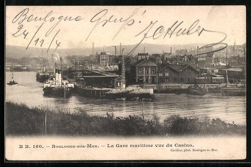 Cpa boulogne sur mer - la, gare