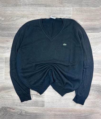 Pull noir col lacoste - noir, –