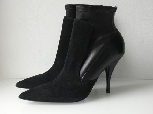 Bottines matière cuir - en,