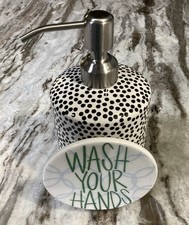 Happy Everything Mini Soap Pump Dispenser With “Wash Your Hands” Attachment 