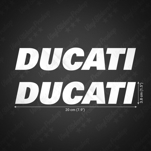 Stickers ducati cm blanc - ducati,