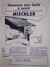 1958 NEW PRESS AD! THE TILTING MIXER GARAGE DOOR