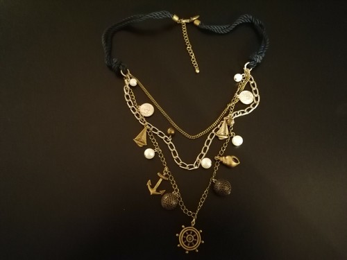 Collier fantaisie acier - collier, en