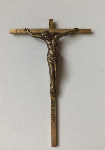 Petit crucifix mural bronze - crucifix,