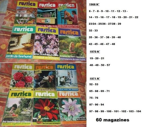 Rustica magazines 1968 1970 - magazines,