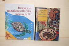 Deux livres loisirs créatif mosaïques murales technique du filet  ...