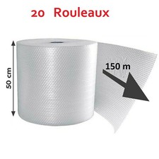 LOT DE  20  ROULEAU DE FILM A BULLE D'AIR  - 50 CM x 150 M - 23 euros HT piece