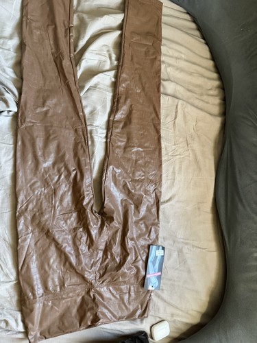 Pantalon cuir effet croco - effet,