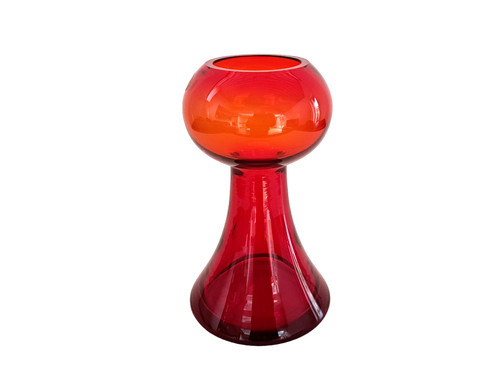 Vase vintage verre rouge