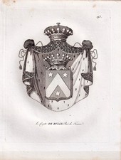 Chamber of Peers 1822 ARMS COAT OF ARMS OF THE COUNT OF RULLY
