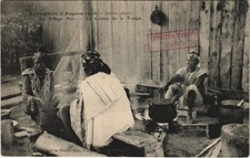 Old postcard Exposition d'ANGERS 1906 Au Village Noir La Cuisine de la Troupe (127633)