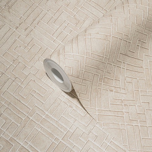 Papier peint gris béton - gris,