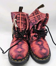 Dr Martens Pascal Tie Dye Pink Purple Air Ware Docs Combat Boots Womens Sz 6 NEW
