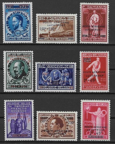 Belgium air post 1947 - belgium,