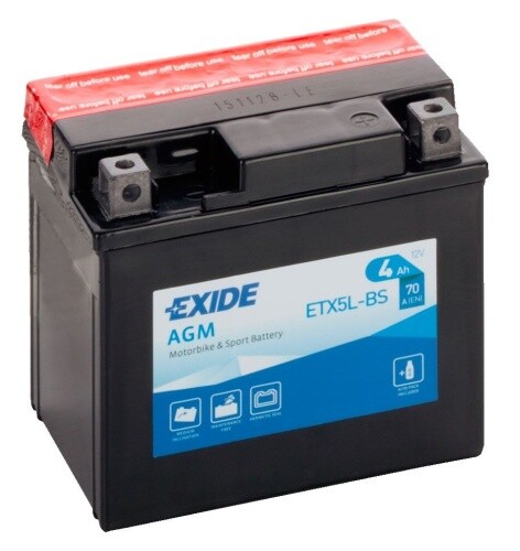 Batterie moto etx5l exide - batterie, etx5l-bs