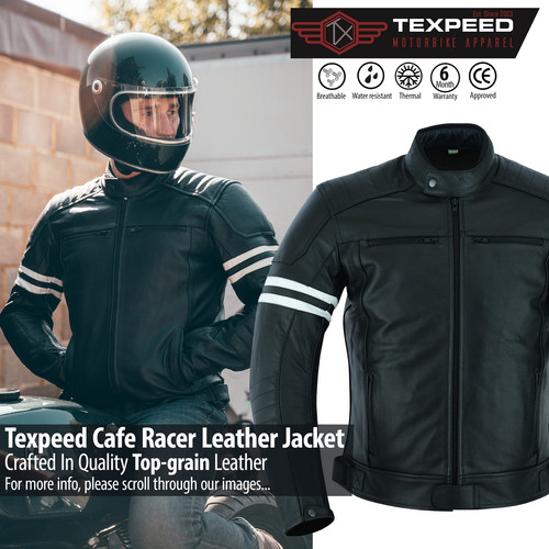 Veste cuir moto touring café - moto,