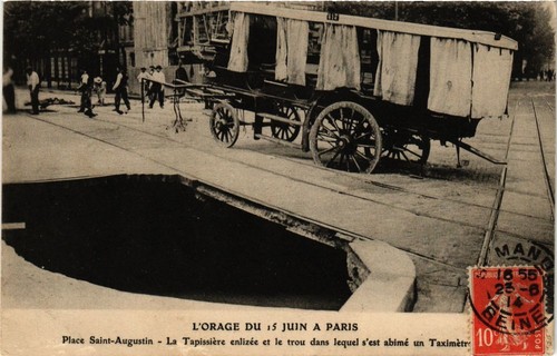 Cpa orage juin a paris - juin,